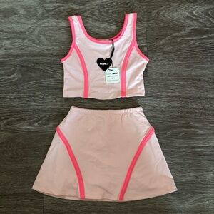 Kids Fashion Nova Pink Swimsuit Set Size 2